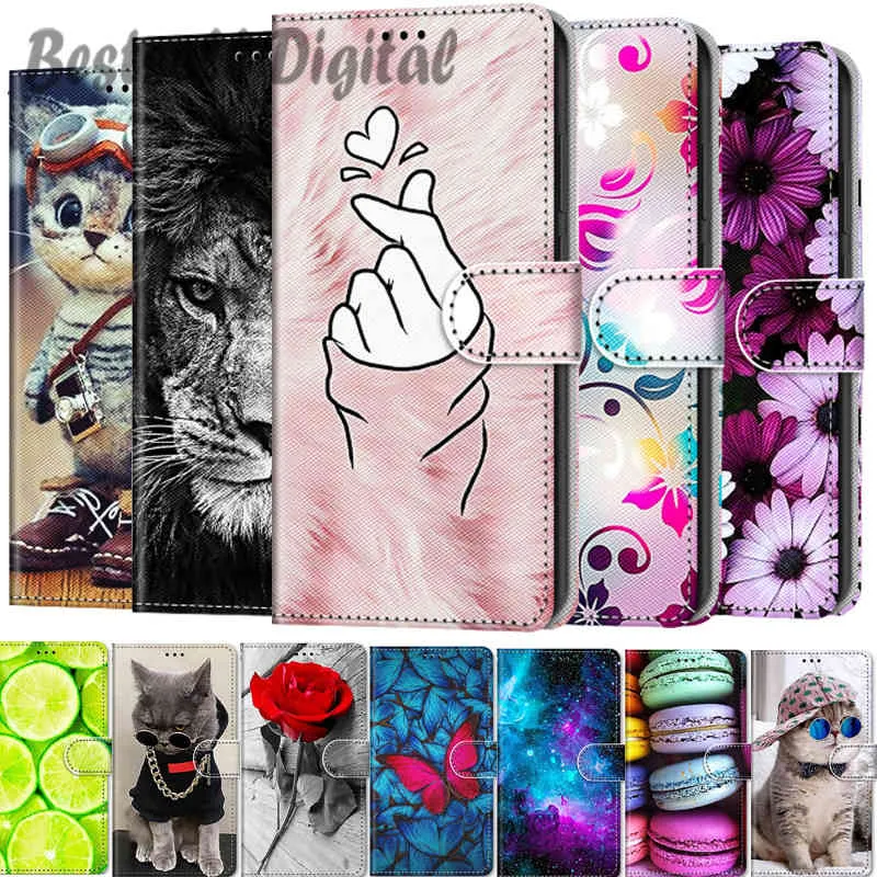 Moda para POCO X3 NFC M3 Caixa de telefone de couro pintada para Xiaomi Redmi Note 9t Mi 10t Pro Lite carteira