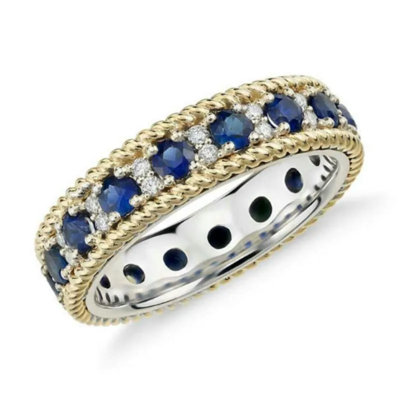 Anelli di nozze anello color oro anello classico temperamento squisito modelli femminili intarsiati zircone gioielli a mano