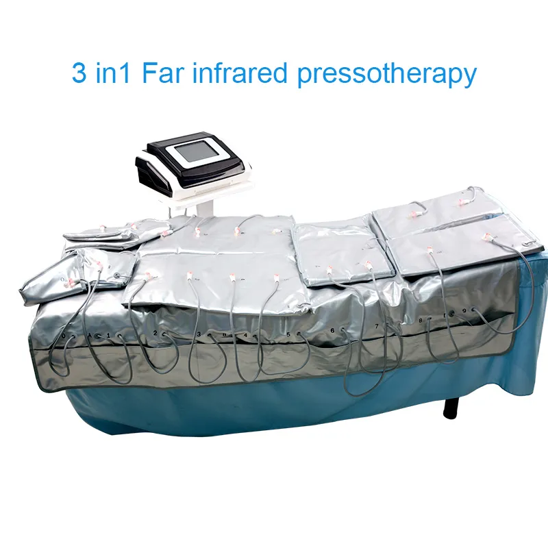 3 en 1 EMS micocurrent Pressothérapie Drainage lymphatique infrarouge amincissant la machine