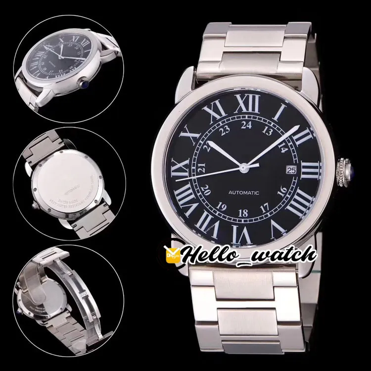 42mm Date Ronde W6701011 Gents Watches White Dial Automatic Mens Watch Stainless Steel Bacelet High Quality 6 Style HWCR Hello Wat312a