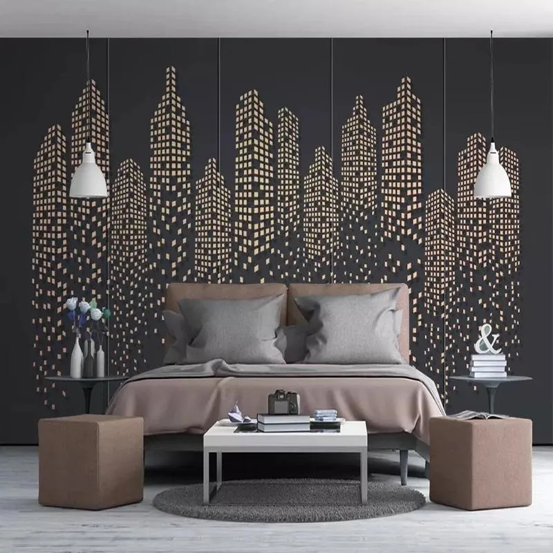 Wayfair Wallpapers Custom Mural 3D Stereo City Building Po Self