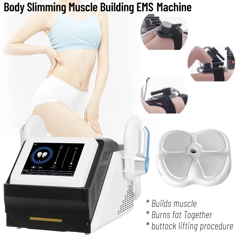 Emslim Body Slimming Hiemt Machine Muscle Build Butt Lift Slim Skönhetsutrustning med sittkudde