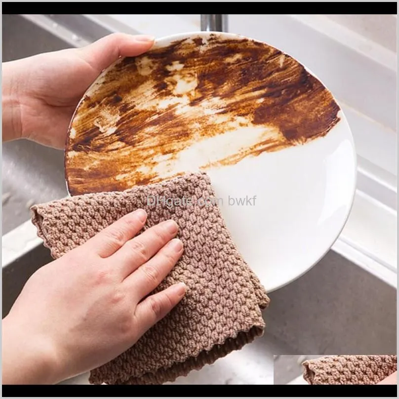 kitchen anti-grease wipping rags efficient super absorbent microfiber cleaning cloth home washing dish kitchen cleaning towel