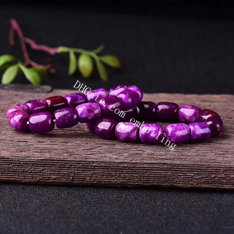 Véritable Sugilite Natural Thérapeutique Gemstone Breal Strand Bracelet 4 Design Cristal Chakra Guérisseur Pierre Reiki Stretch Bracelets pour hommes Femmes 30pcs Grossistes