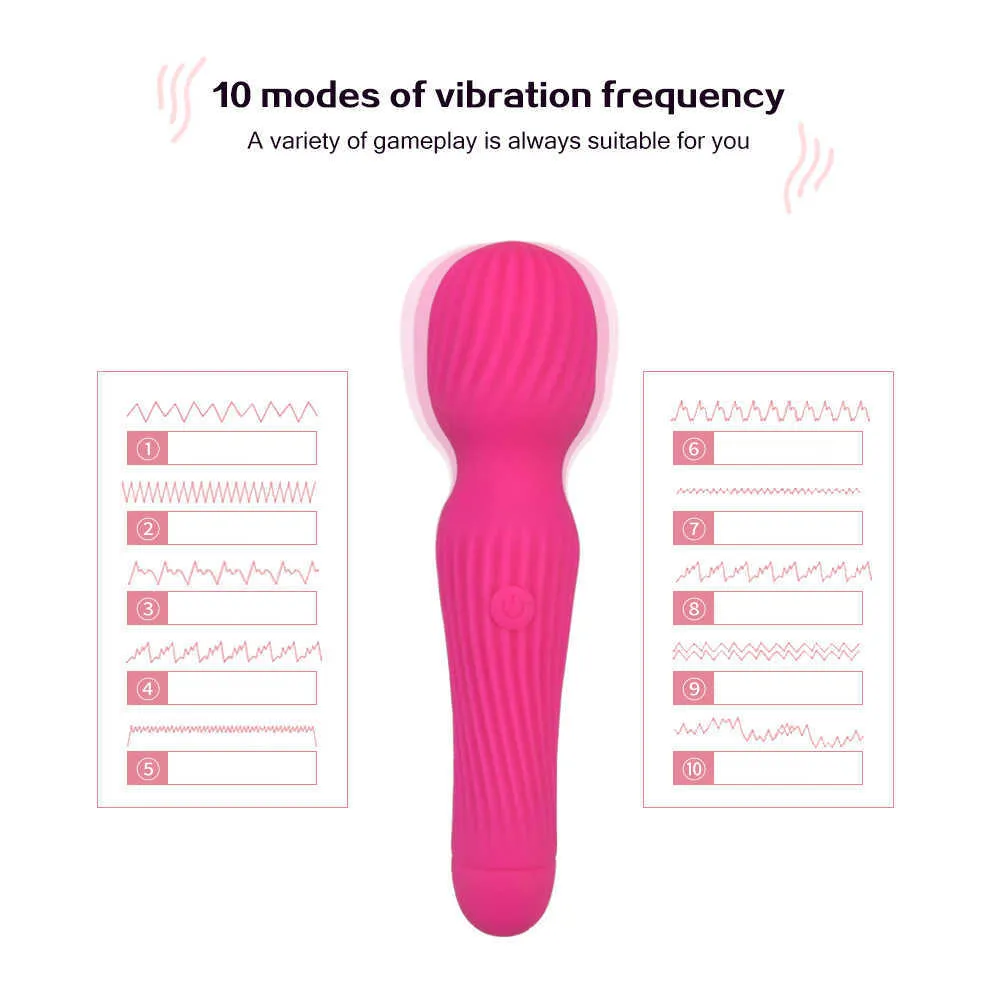 Gwintowany Mały AV Wibrator Erotyczne Produkty Sex Zabawki Dla Kobiety Dorośli Clitoris Vagina Anal G Spot Kobieta Dildo Intymne Towary 210616