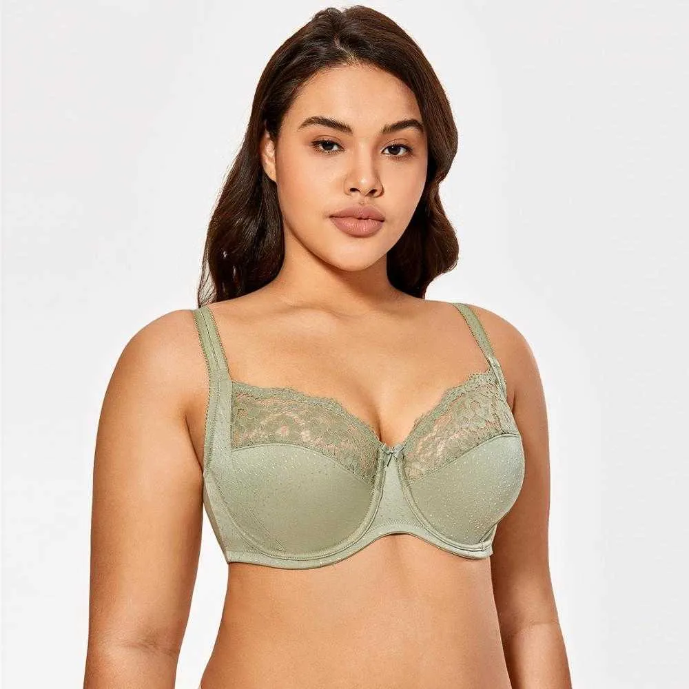 Delimira Womens Full Coverage Non Padded Underwire Support Plus