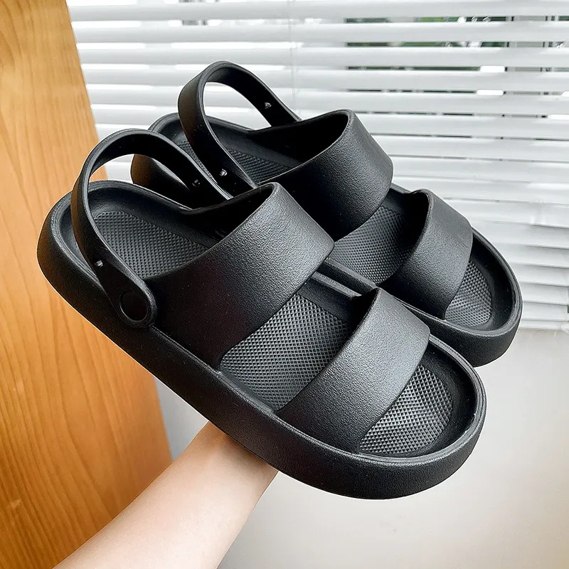 Fashion Slippers Women Thick Platform Indoor Bathroom Slipper Lovers Soft EVA Anti-slip Home Floor Slides Ladies Summer Shoes Men Sandals