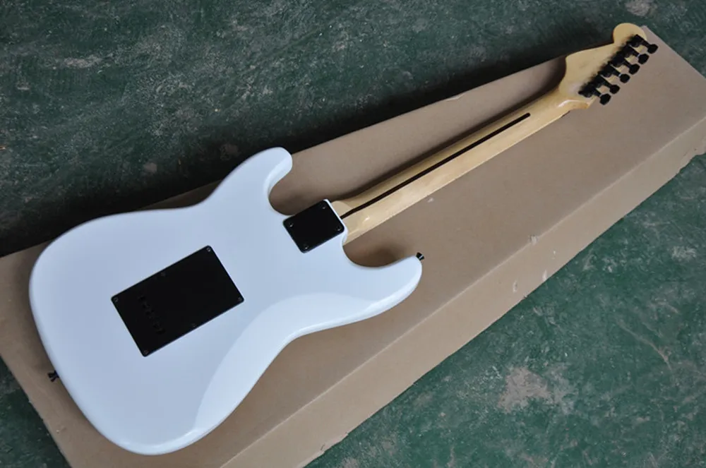 Custom White Best Intermediate Electric Guitar With Maple