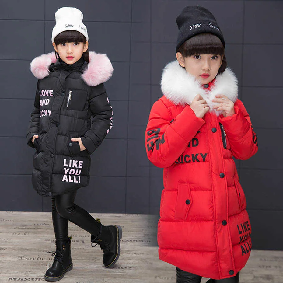 Manteau Pour Fille Lettre Parka Manteau Fille Fourrure À Capuche Épais  Chaud Enfants Manteaux Hiver Vêtements Pour Enfants Fille 6 8 10 12 14  210812309f Du 32,6 €