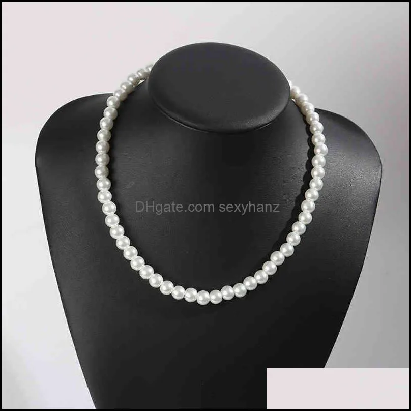 Korean jewelry fashion imitation pearl necklace 2 yuan women`s necklace shop gift