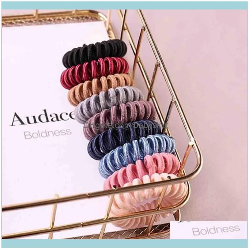 Are You Sure Not To Click In And See?9PCS Women Solid Color Fabric Hair Ring Creative Rope Simple Accessories 20211