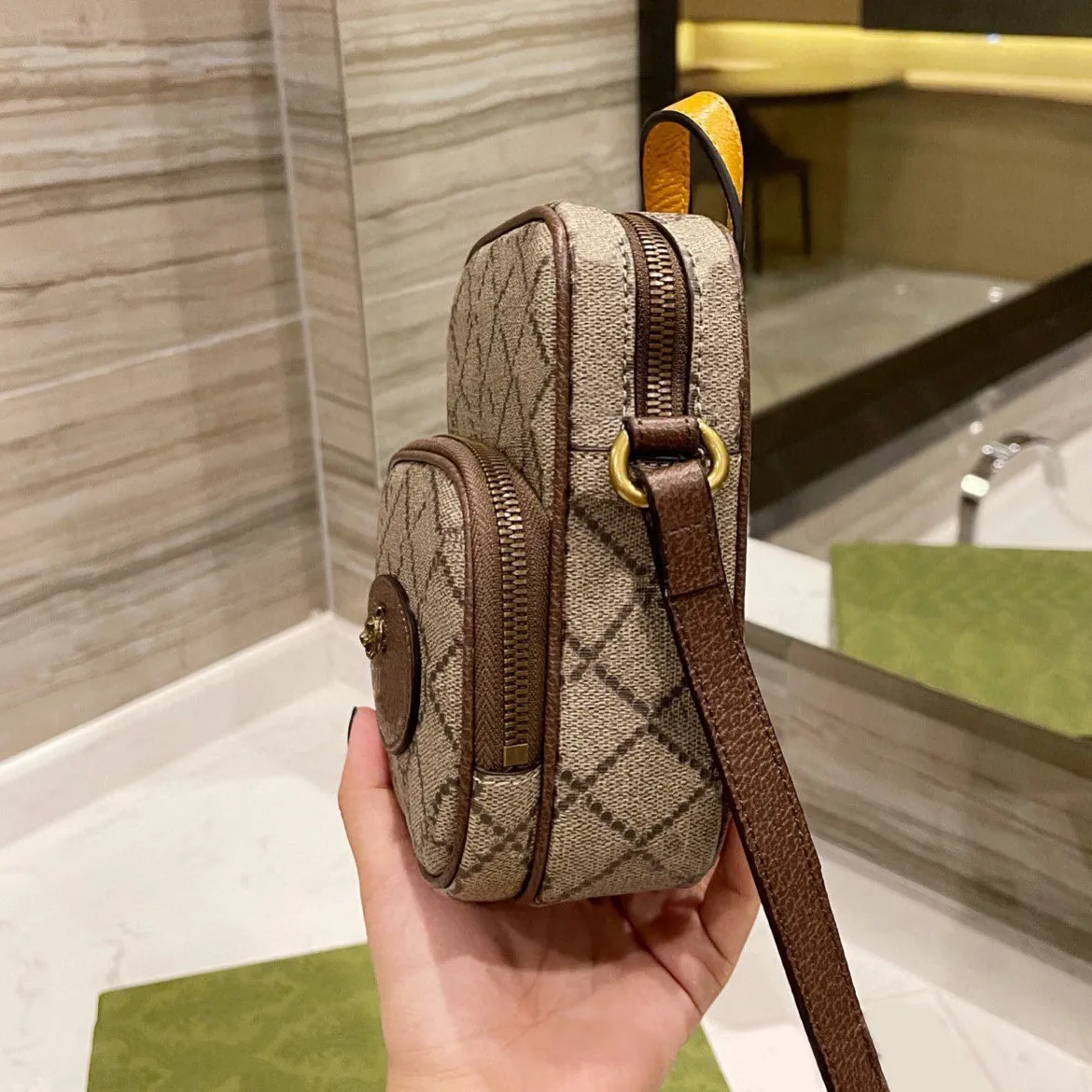 Mobile phone bags NeoVintage bag Fashion women CrossBody Handbag Quality luxurys Top designers Clutch lady Shoulder purse Handbags Metallic print Leather purse