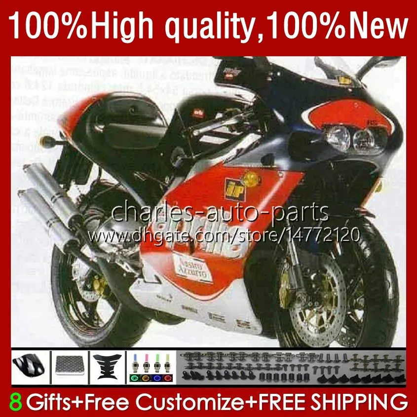 Fairings Kit för Aprilia RSV250RR RS-250 RSV250 RSV 250 RSV-250 95-97 24NO.25 RS250RR RS250 RR 1995 1996 RSV250R RS250R 95 96 97 Motorcykel Bodys Factory Red