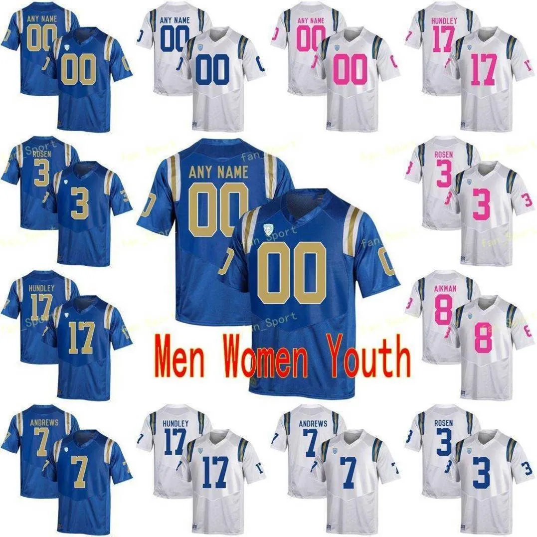 NCAA College Jerseys UCLA Bruins 7 Dorian Thompson-Robinson 79 Jonathan Ogden 81 Caleb Wilson 4 Bolu Olorunfunmi Football personnalisé cousu