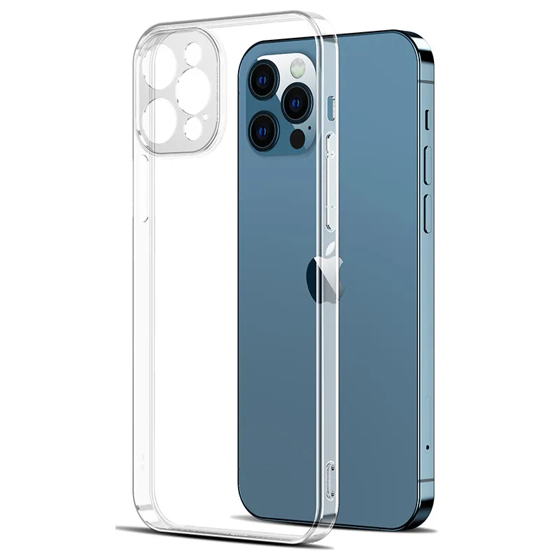 Custodie per telefoni TPU in silicone morbido trasparente di alta qualità per iPhone 13 12 Mini 11 Pro XS Max XR X 8 7 Plus Custodia protettiva trasparente Cover posteriore