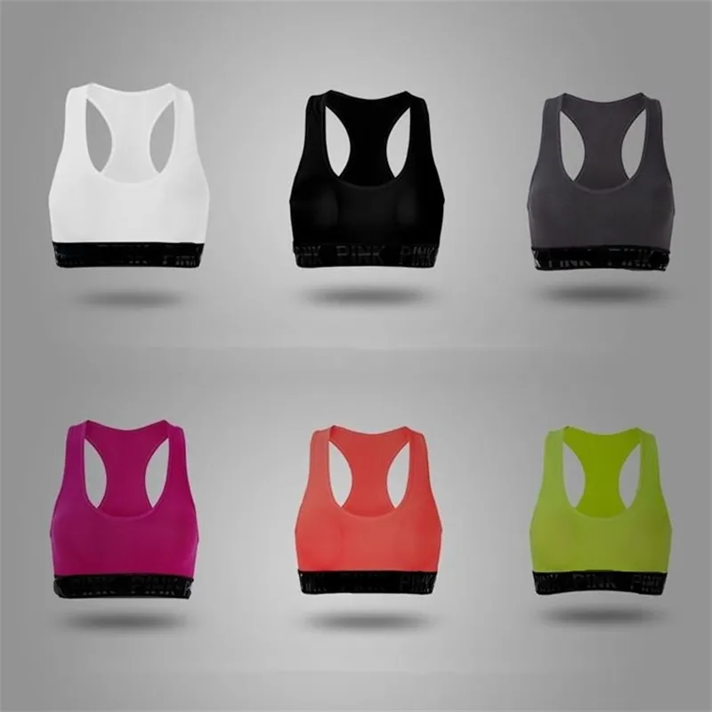 BH für rückenfreies Kleid Rosa Farbe Frauen Sport-BHs Sexy Push-Up Tank Weste Sport Bralette Designer Unterwäsche Yoga Fitness Weste Stoßfeste BHs Marke Tops H38NI7M