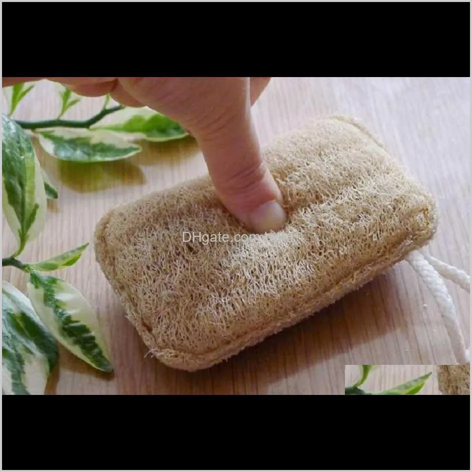 100% natural biodegradable bath exfoliating loofah sponge pads natural dish luffa sponge kitchen vegen loofah sponge lxj161