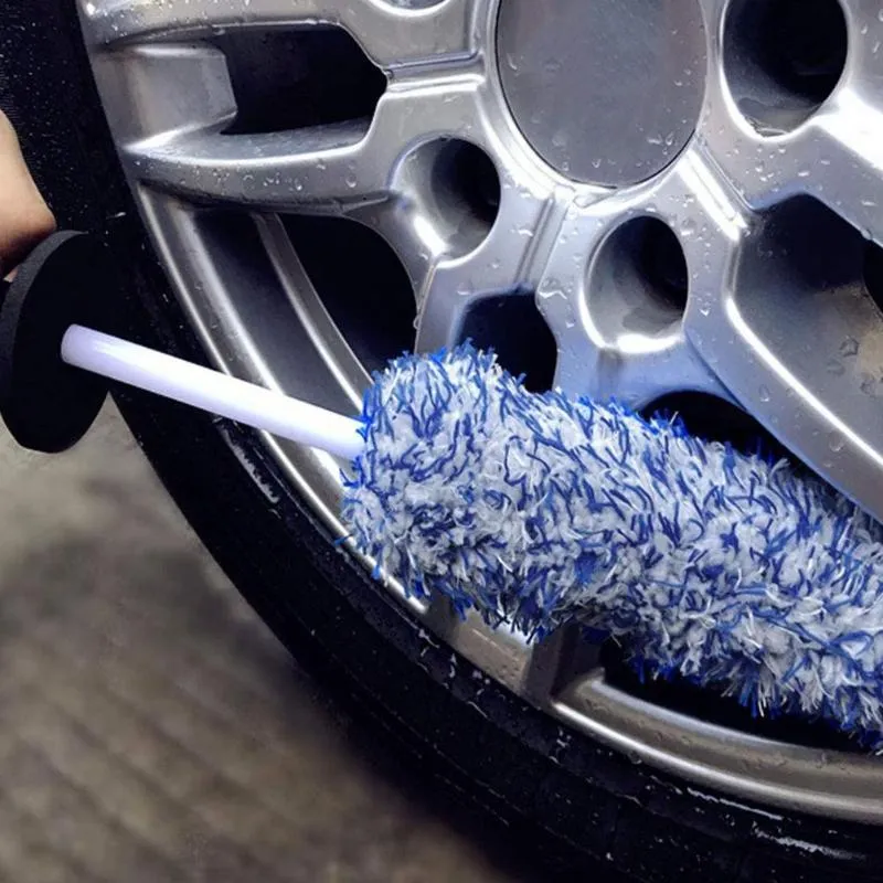 Car Wash Super Brush Microfiber Wheel Brush Non-Slip Handle Easy To  Cleaning Rim
