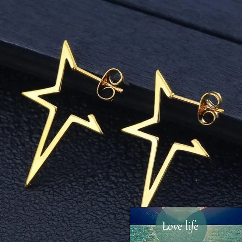 Exaggerated Star Punk Stud Earrings Simplicity Stainless Steel Earrings for Women Men Party Banquet Fashion Pendientes Jewelry Factory price expert design