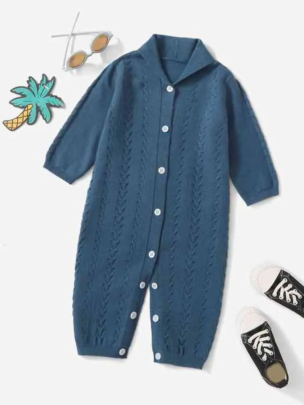 Baby Button Through Cable Knit Jumpsuit SHE