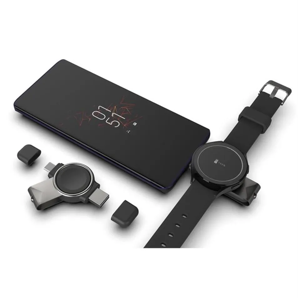For Samsung Wireless Charger Adaptera57A24A01 Portable Magnetic Active 2 In 1 Type C Fast Wireless Charging S3 S4 Galaxy Watch
