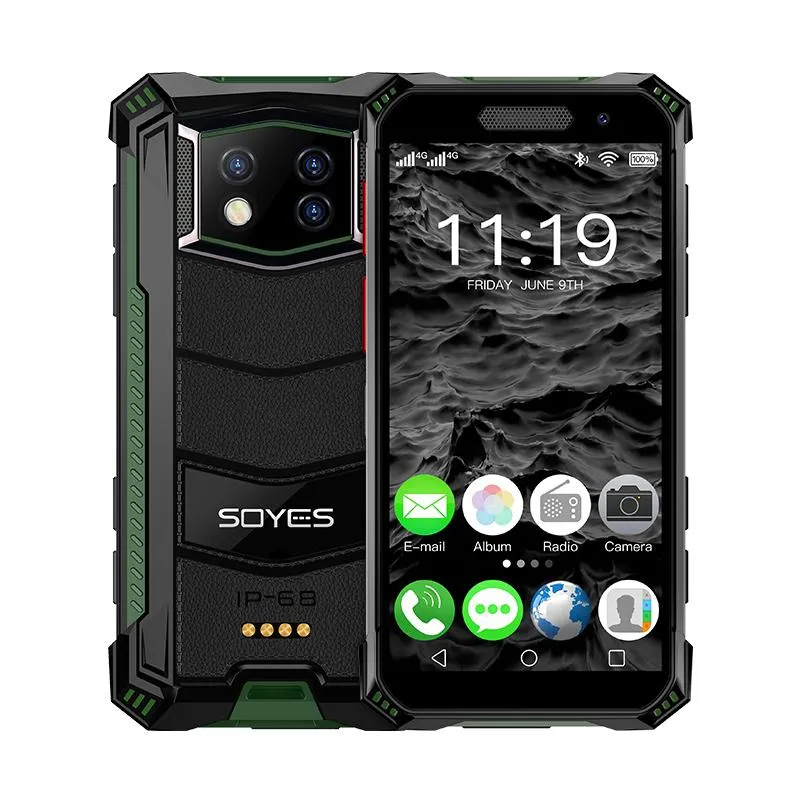 Soyes S10MAX 4G LTE Face Unlocked Fingerprint Smart phone 4GB 64GB 128GB 3800mAh Mini cellphones NFC PTT Waterproof Androrid Mobile Phones f