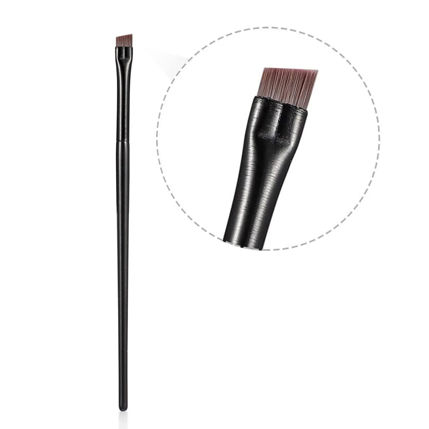 Fine Angled Eyeliner Brush Wooden Eye Liner applicator Makeup Ultra Thin Slanted Flat Angle for Beauty Cosmetic Tool