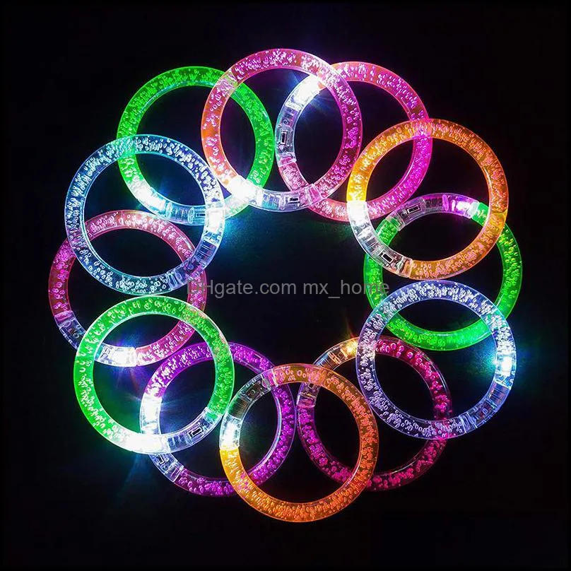 LED Toys Bracelets Glitter Glow Flash Light Sticks Light up Flashing Bracelet Bar Party decoration kids toy Z5675