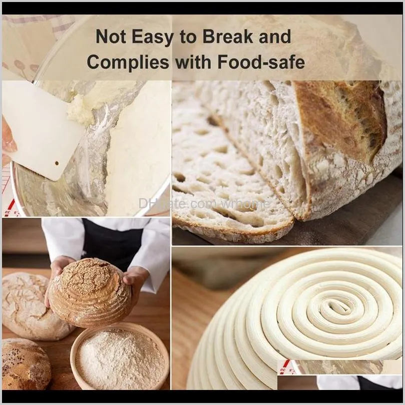 Proofing Baskets Round, 3 For Baking Bread, Natural Rattan (Around 20, 22, 25Cm) With Linen Insert Storage