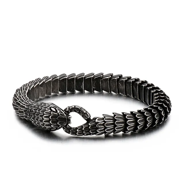 Punk Black Snake Link Chain Braclets Bangle Нержавеющая сталь Очарование Хип-хоп Персонализированные Мужчины Женщины Ювелирные Изделия