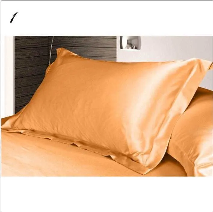 Silk Pillow Cases Covers 100% Double Face Envelope Silk Pillowcase Decorative Charmeuse Fashion Satin Cover White Purple Black