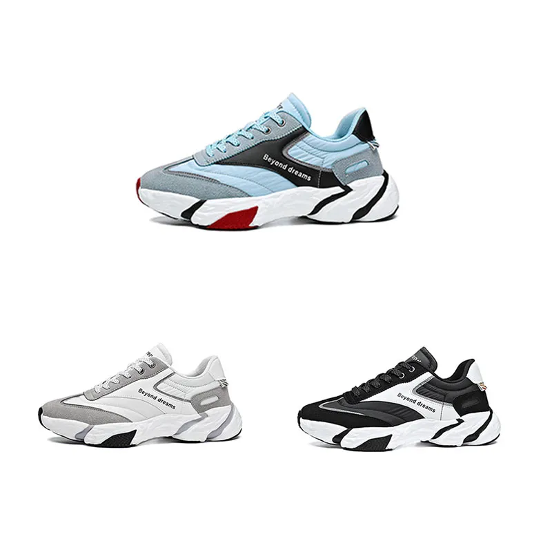 Scarpe sportive scontate Tendenza all'aperto Moda per donna Uomo Trippa Nero Bianco Schiuma a tre colori Scarpe da ginnastica da uomo Scarpe da ginnastica atletiche Zapatos Chaussures