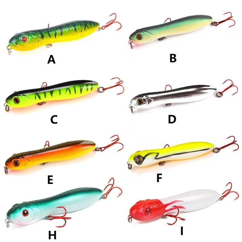 10.5 cm 16.1g cabeça de cobra lápis isca de pesca profunda isca de pesca 3d olhos plásticos gabarito de metal wobbler flutuando crankbait com ganchos artificiais