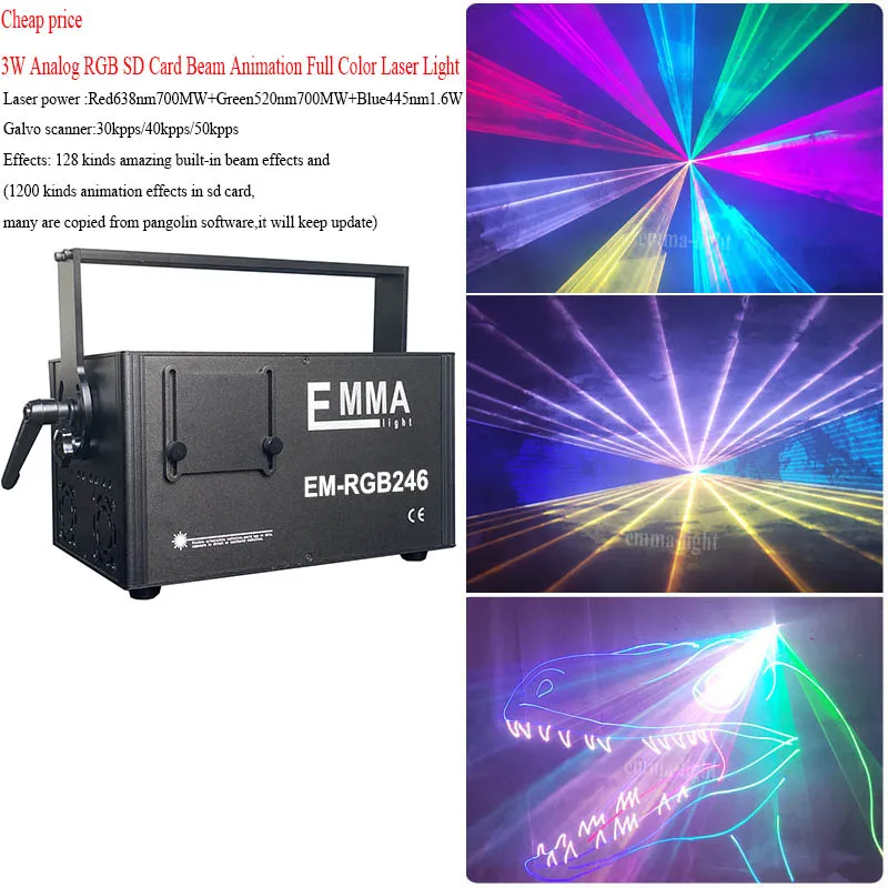New RGB ILDA Stage DJ Multi Color 500MW/1W/2W/3W/4W/5W Beam Animation Emma  Lazer Projector,Text Laser Lights For Sale From Emmalight, $405.03