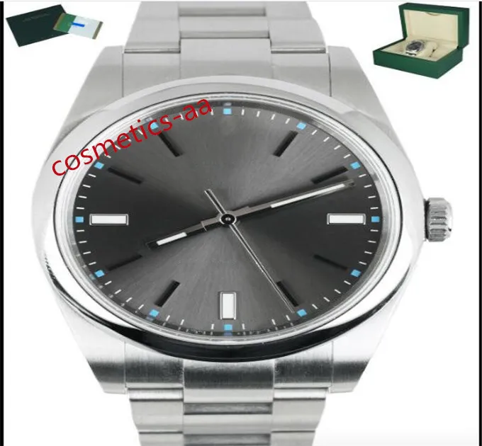 AAF With Box Luxury Watches Sapphire Mirror MINT Perpetual 39mm 114300 Mechanical Mens watch Grey Dial Rhodium Stainless Steel Bracelet Luminous Waterproof