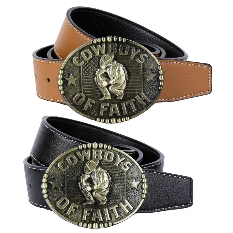 Vintage Western Cowboy Of Fife Leather Belt Buckle West Town Mall For