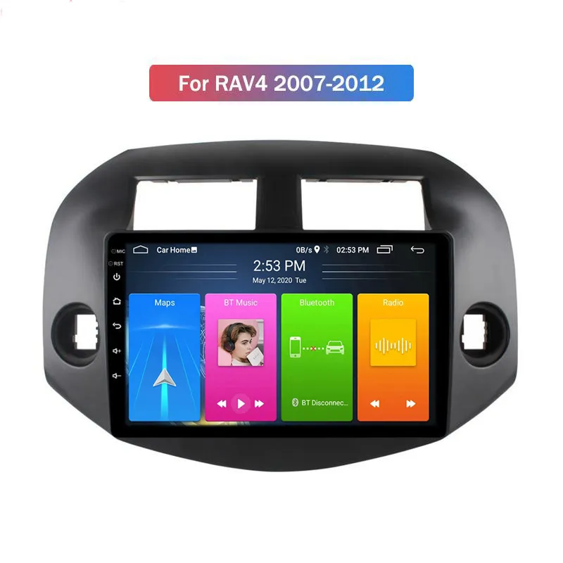 9 pollici 10 pollici grande schermo Android Auto Radio lettore DVD per auto con telaio di supporto GPS Wifi per TOYOTA RAV4 2007-2012