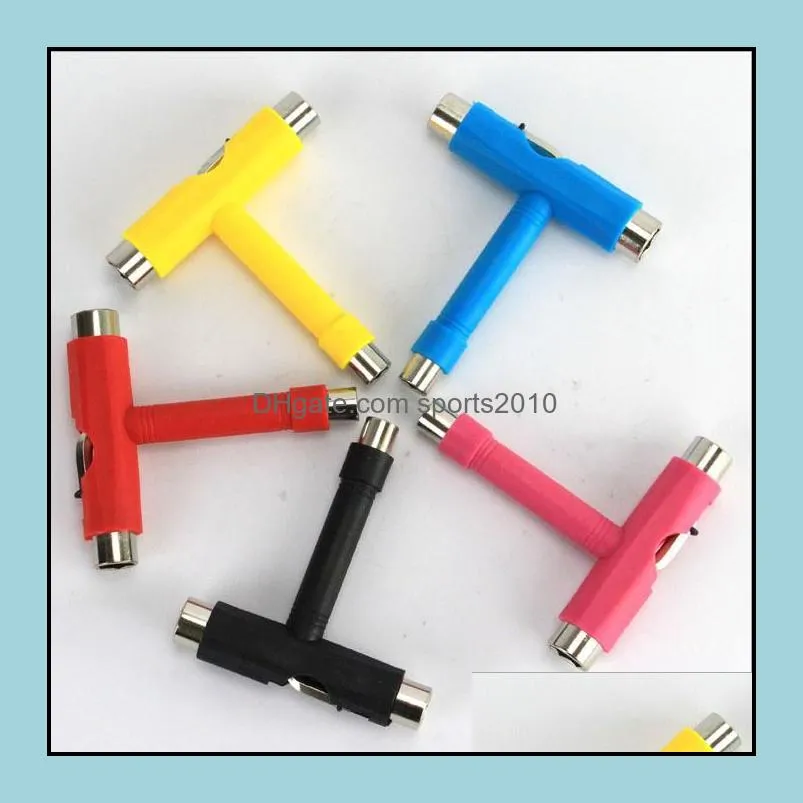 50pcs Skate T TOOL Skateboard Scooter Longboard Tools Kick Scooter Mini T Wrench Spann All-in-one Skate Tools