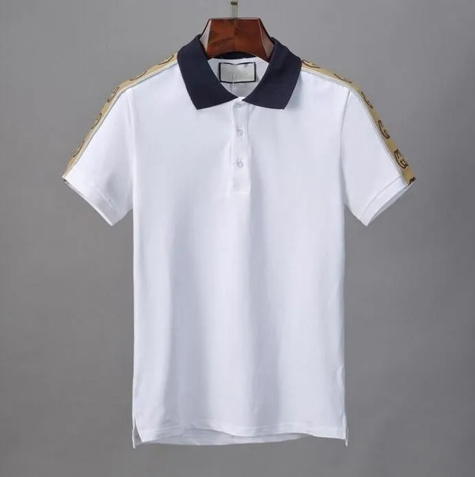 Camisa de manga curta dos homens Camisa de polo ocasional Pololining MES Moda Design PoloShirtFashion Letras Newt-Shirt