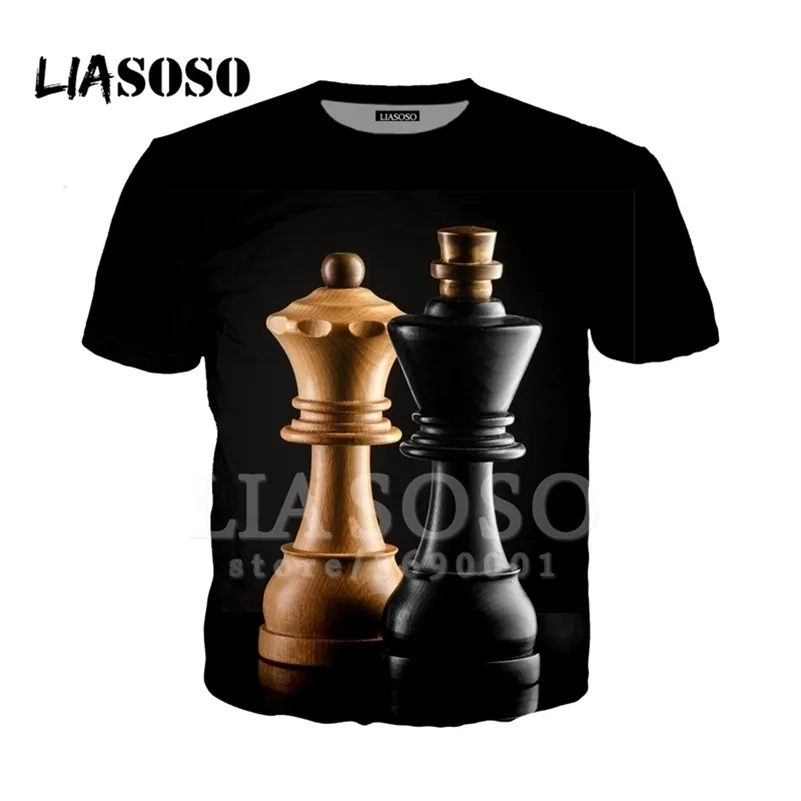 Nouveauté 3D T-shirt imprimé Funny Graphics Chessboard harajuku Tee-shirt hommes vêtements à manches courtes T-shirts 210324