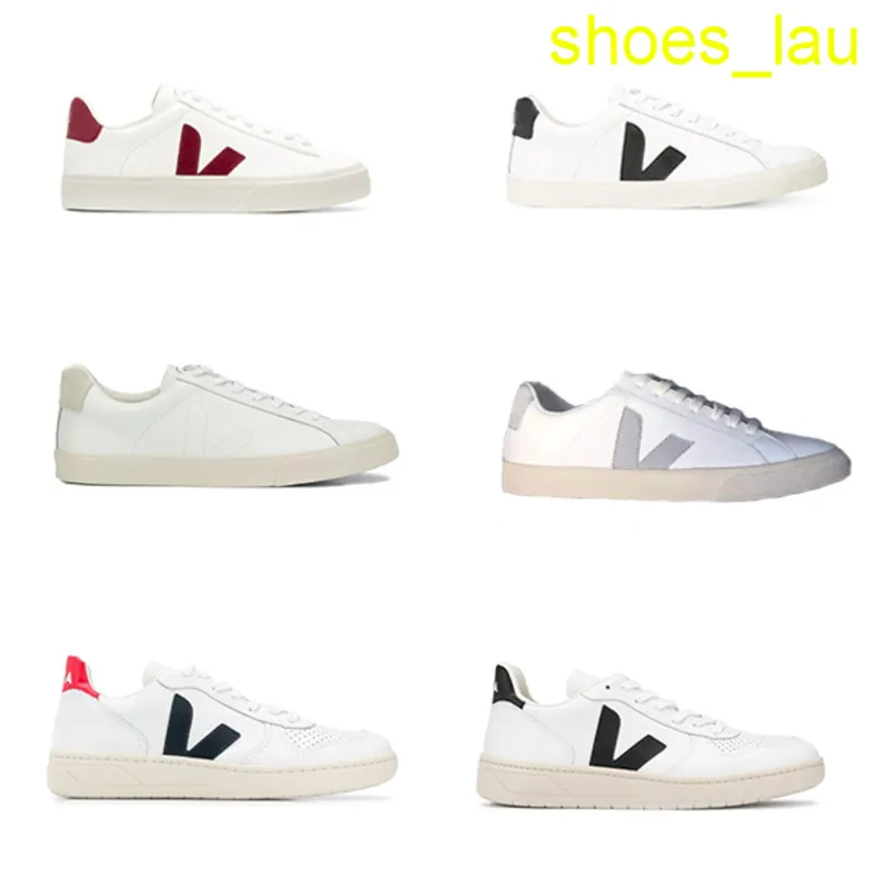 Yeni Veja Esplar Sneakers Erkekler Dalfskin Ayakkabı Vintage Beyaz Platformu Rahat Klasik Kadınlar Koşu Trainer Chaussures 35-45 Kutusu ile