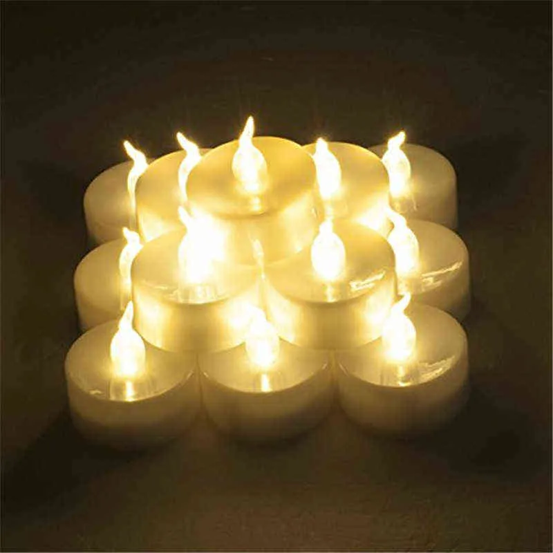 Pacote de 12 velas led sem chama, vela tremeluzente operada por bateria, mini velas-decorativas pequenas kerzen ano novo