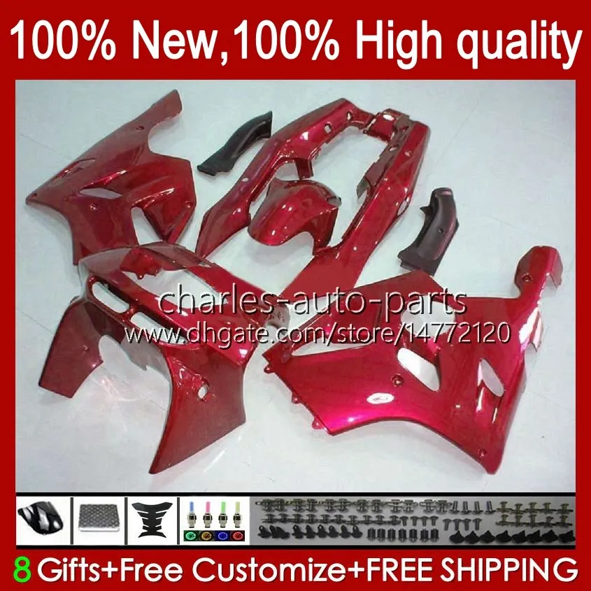 Fairings For KAWASAKI NINJA ZX 6R 636 600CC 600 CC ZX-636 ZX6R 94 95 96 97 Bodywork 50HC.45 ZX636 ZX-6R 94-97 ZX600C ZX600 ZX 6 R 1994 1995 1996 1997 Bodys kit glossy red cool