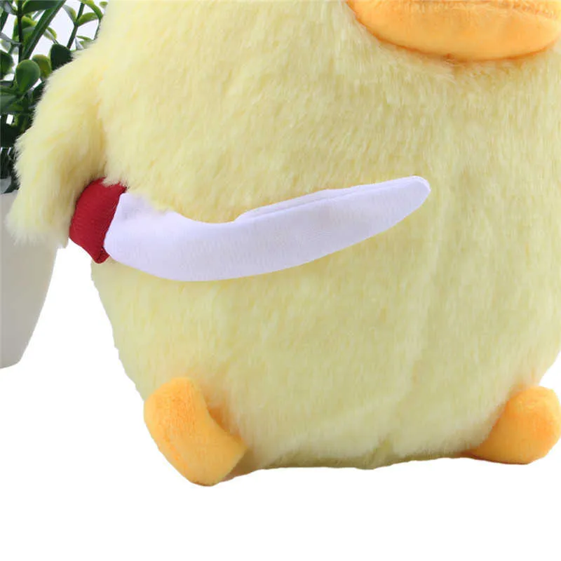 Peluche pupazzo peluche anatra gialla con coltello 11'' nuovo Peluche pupazzo peluche anatra gialla con coltello 11'' nuovo