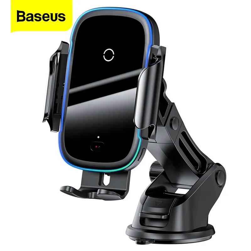 Baseus Car Holder Charger Mobile Smartphone Support 15 W Qi Bezprzewodowe ładowanie telefonu komórkowego Stojak na telefon komórkowy