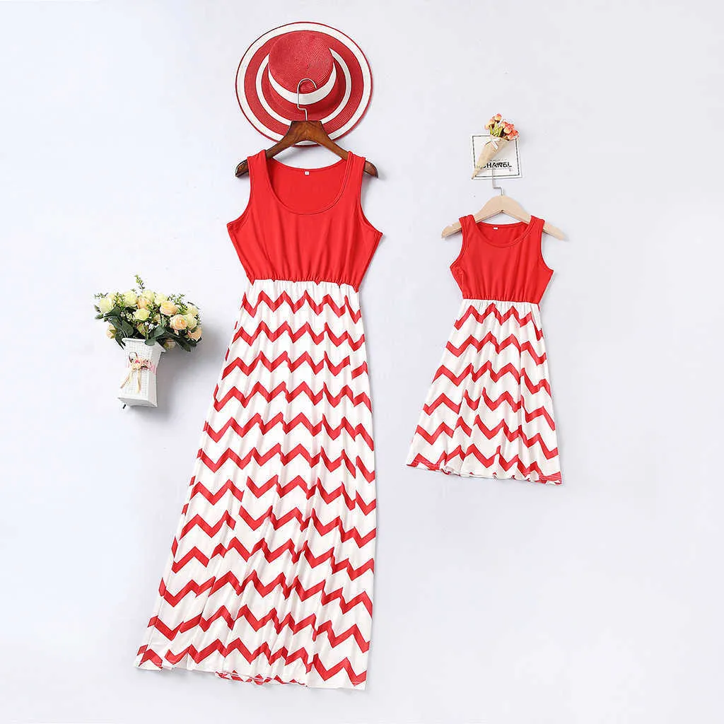 Vestidos A Rayas Para Madre E Hija Ropa Para Mam Y Yo Trajes A