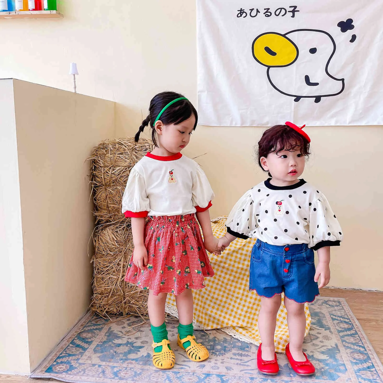 Summer Girls T Shirt Polka Dot Short Sleeved Childrens Cute Kids Clothes  Toddler Girl 210702 De 8,74 € | DHgate, image size:1600x1600