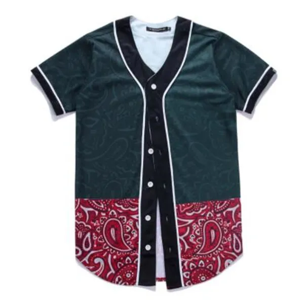Zomer Mode Mannen Jersey Rood Wit Geel Multi 3D Print Korte Mouw Heup Hop Losse Tee Shirts Baseball T-shirt Cosplay Kostuum 080