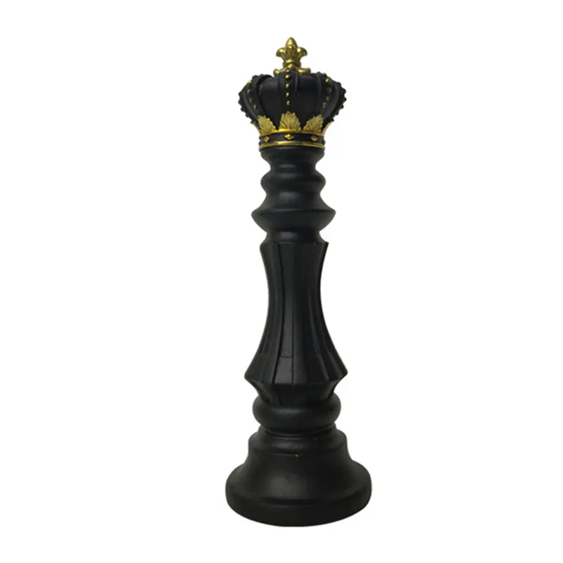 Retro Resin Chess Pieces Modern Home Decor International Chessmen