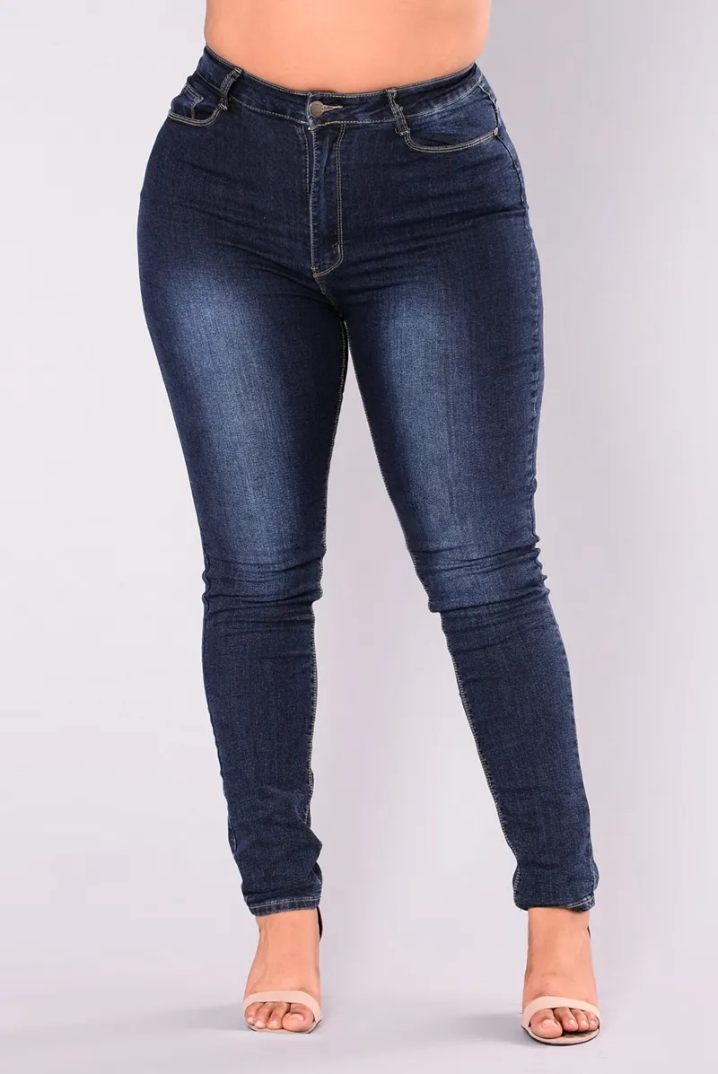 Plus storlek 5xl hög midja elastisk calca jeans kvinnor smala långa jeans fet mamma sexiga denim jeans byxor damer push up blyertsbyxor